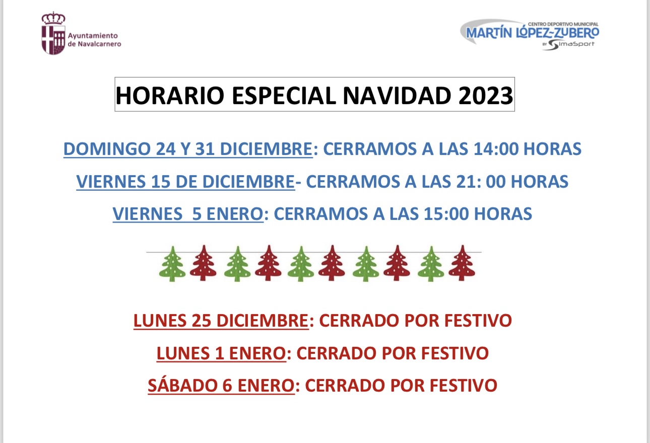 Horario de Navidad